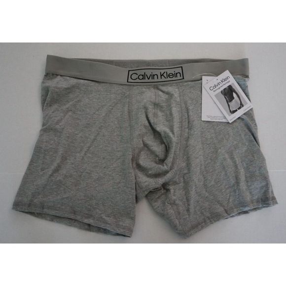 Calvin Klein Men's Sz XL Gray Reimagined Heritage Cotton Boxer Briefs - Picture 1 of 5